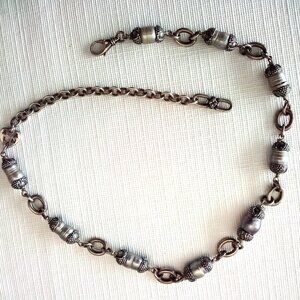 Necklace - Alana Leigh silver and pearl links